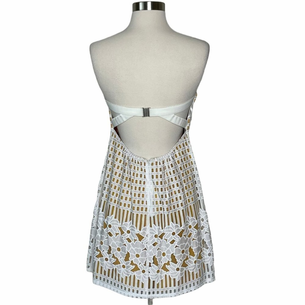 NEW Lovers + Friends Grid Window Pane Lace Dress - Picture 2 of 3